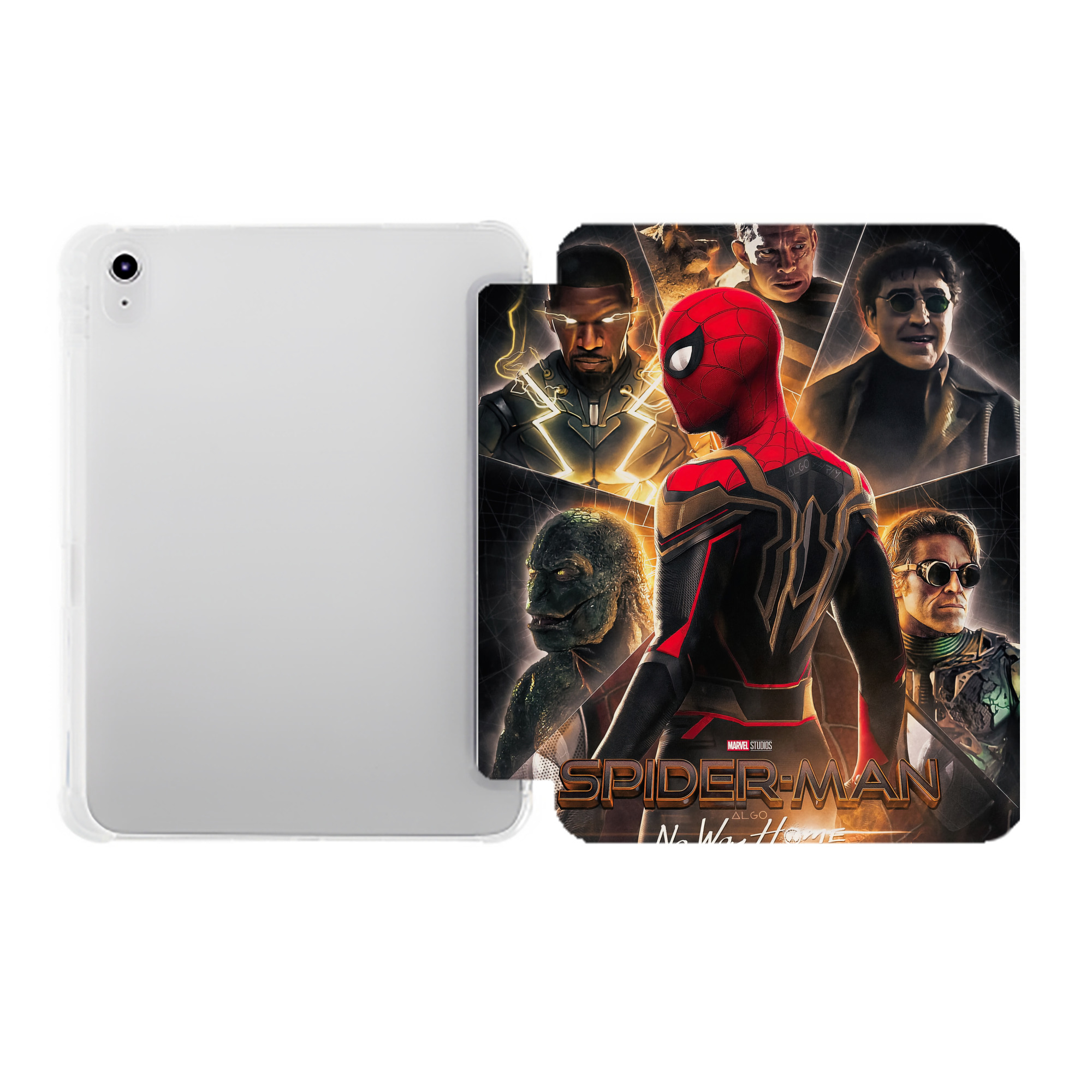 （画像用） Spider Man スパイダーマン IPad ケース ペン収納付き 三つ折りスタンド PUレザー×シリコン 対応機種9.5/10.5/10.9インチ